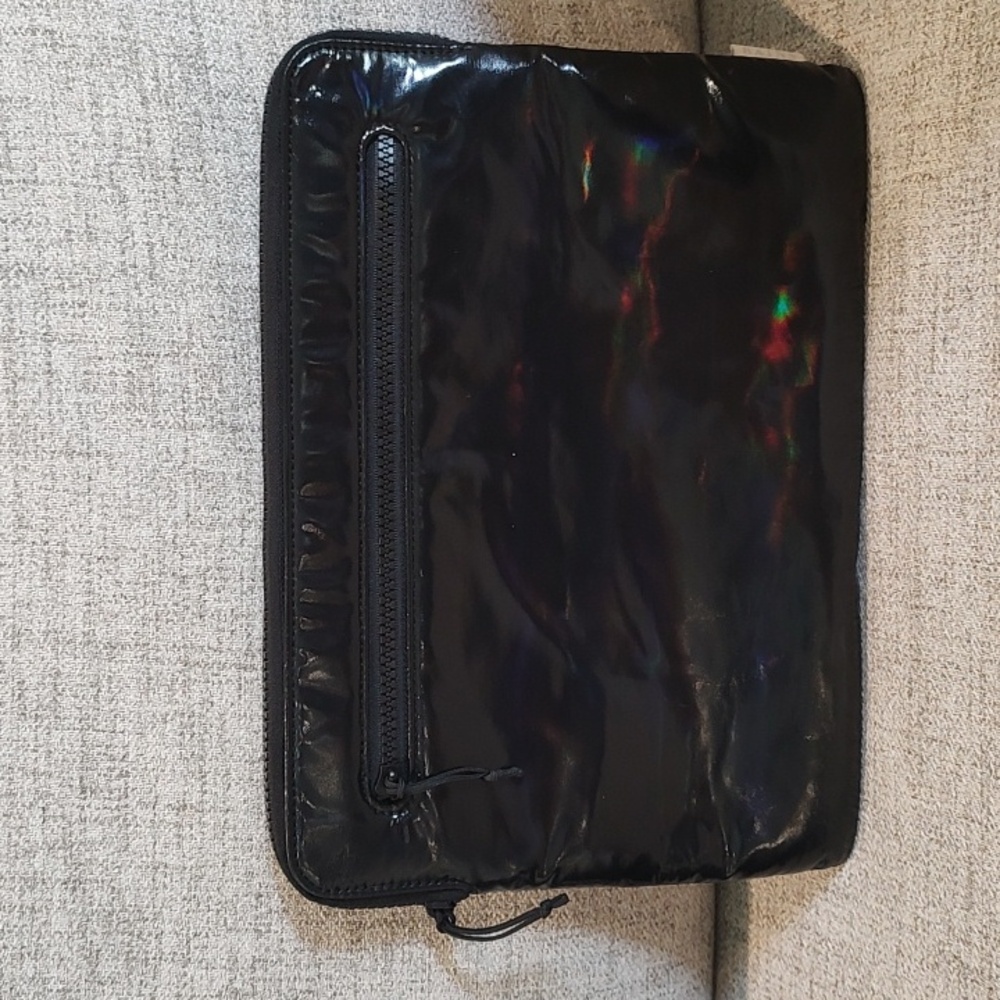 RAINS Small Tablet/Laptop Case 12x8.5" in Black Chromatic Shimmer Used